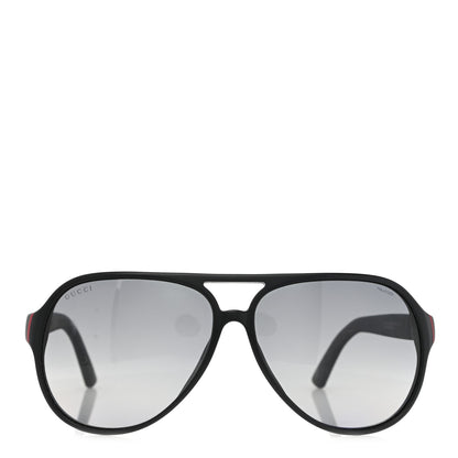 Gucci Acetate Polarized Web Aviator Sunglasses GG 1065/S Black 2 of 8