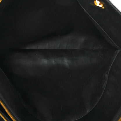Chanel Calfskin Stitched XL Weekender Black 7 of 13