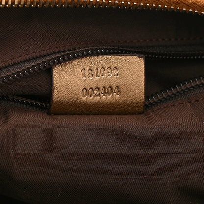 Gucci Monogram Web Medium Half Moon Hobo Gold Pink 7 of 10