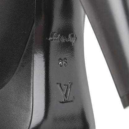 Louis Vuitton Calfskin Monogram Afterglow Platform Ankle Boots 36 Black 7 of 10