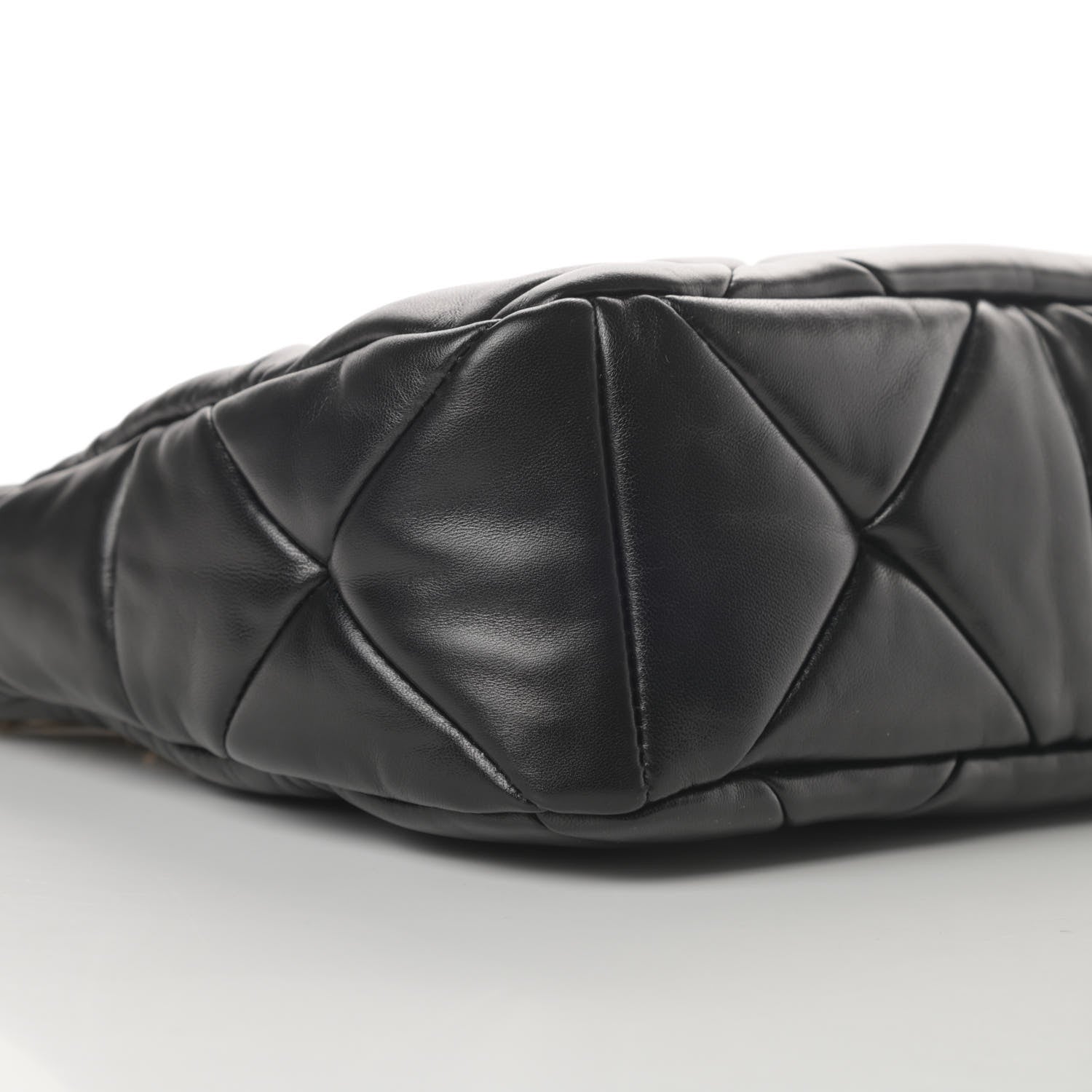 Prada Nappa Re-Nylon Triangle Quilted Patchwork System Shoulder Bag Black 11 of 12