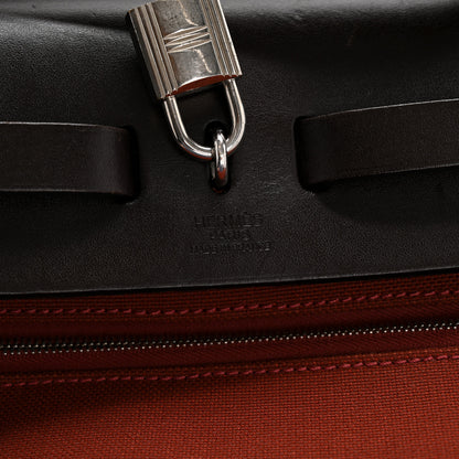 Hermes Toile Vache Hunter Herbag Zip 31 PM Rouge H Ebene 7 of 14
