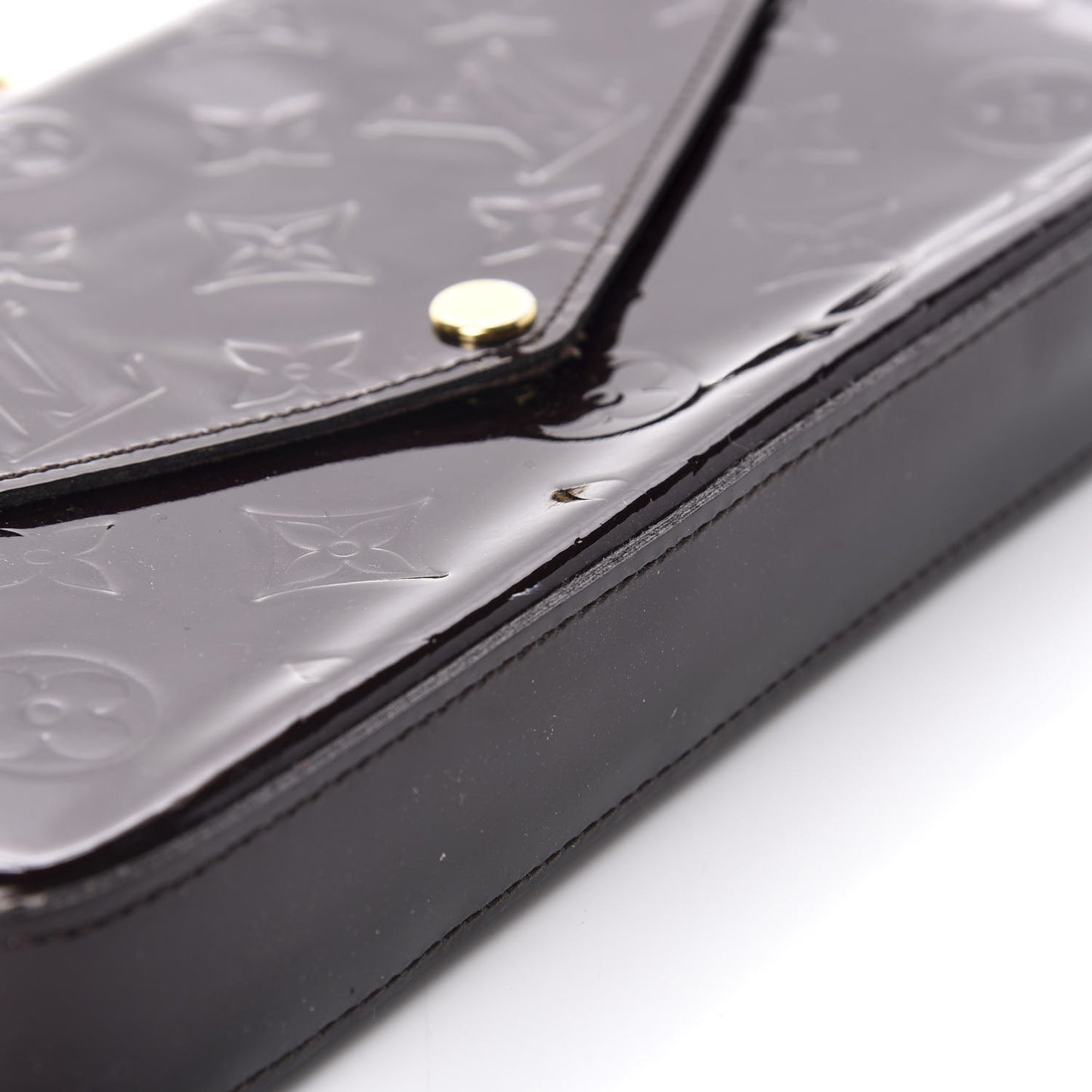 Vernis Pochette Felicie Chain Wallet Amarante