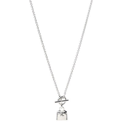 Hermes Sterling Silver Kelly Charm Pendant Necklace 1 of 5