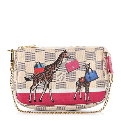 Louis Vuitton Damier Azur 2017 Christmas Animation Mini Pochette Accessories 1 of 4
