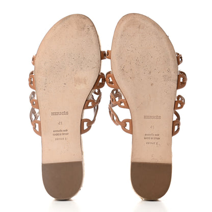 Hermes Nappa Ancone Espadrille Sandals 41 Naturel 5 of 7