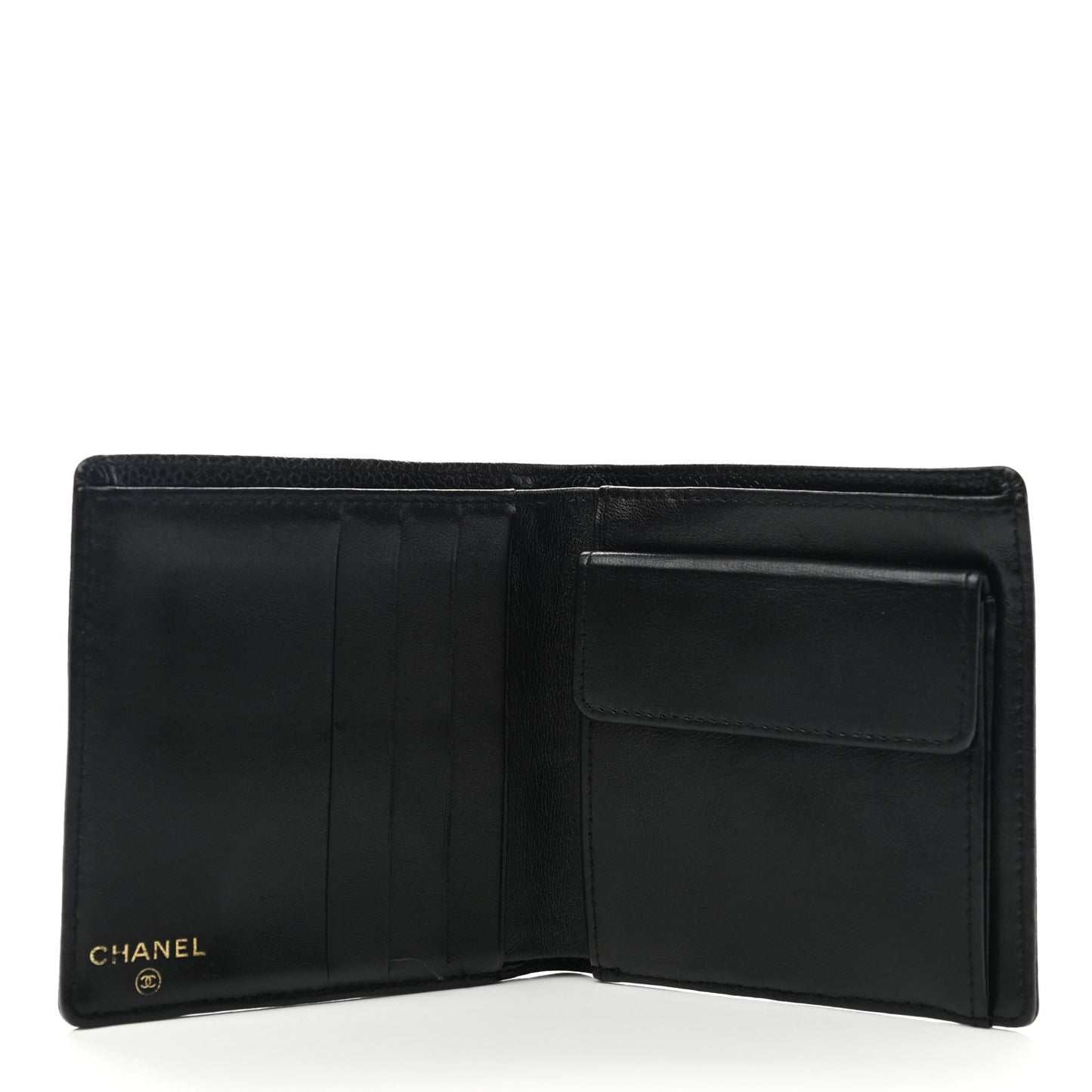 Caviar Mens Timeless CC Bi-Fold Wallet Black