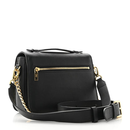 Louis Vuitton Grained Calfskin Lockme Oxford Black 3 of 9
