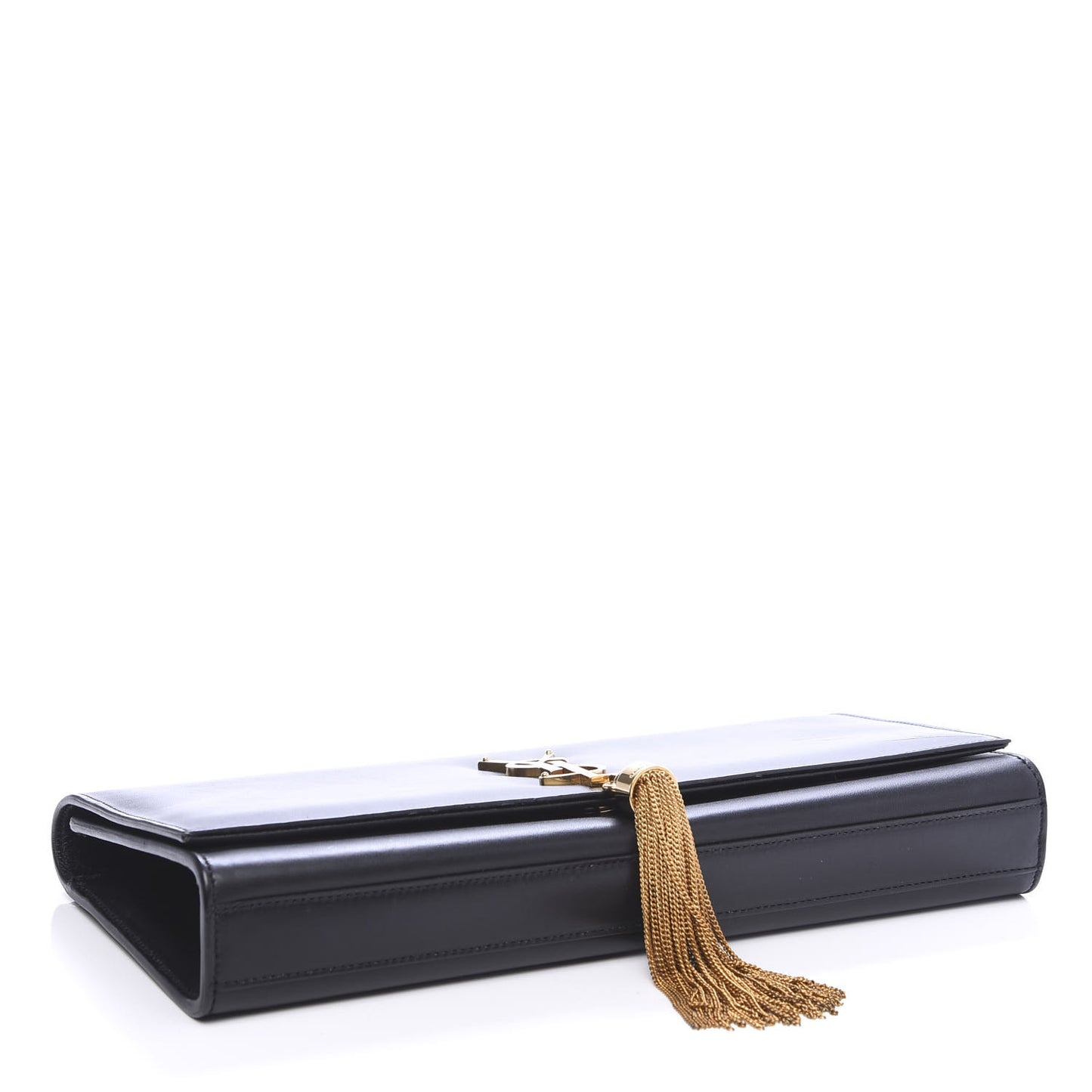 Calfskin Classic Monogram Tassel Clutch Black