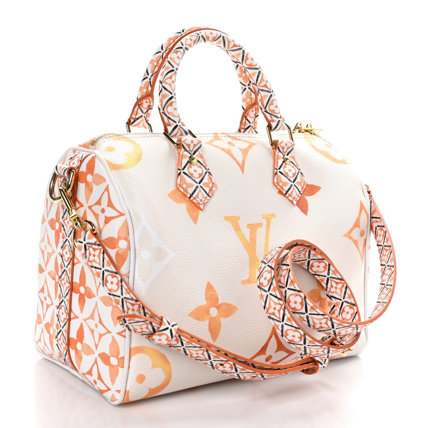 LOUIS VUITTON Monogram Giant By The Pool 2.0 Speedy Bandouliere 25 Apricot