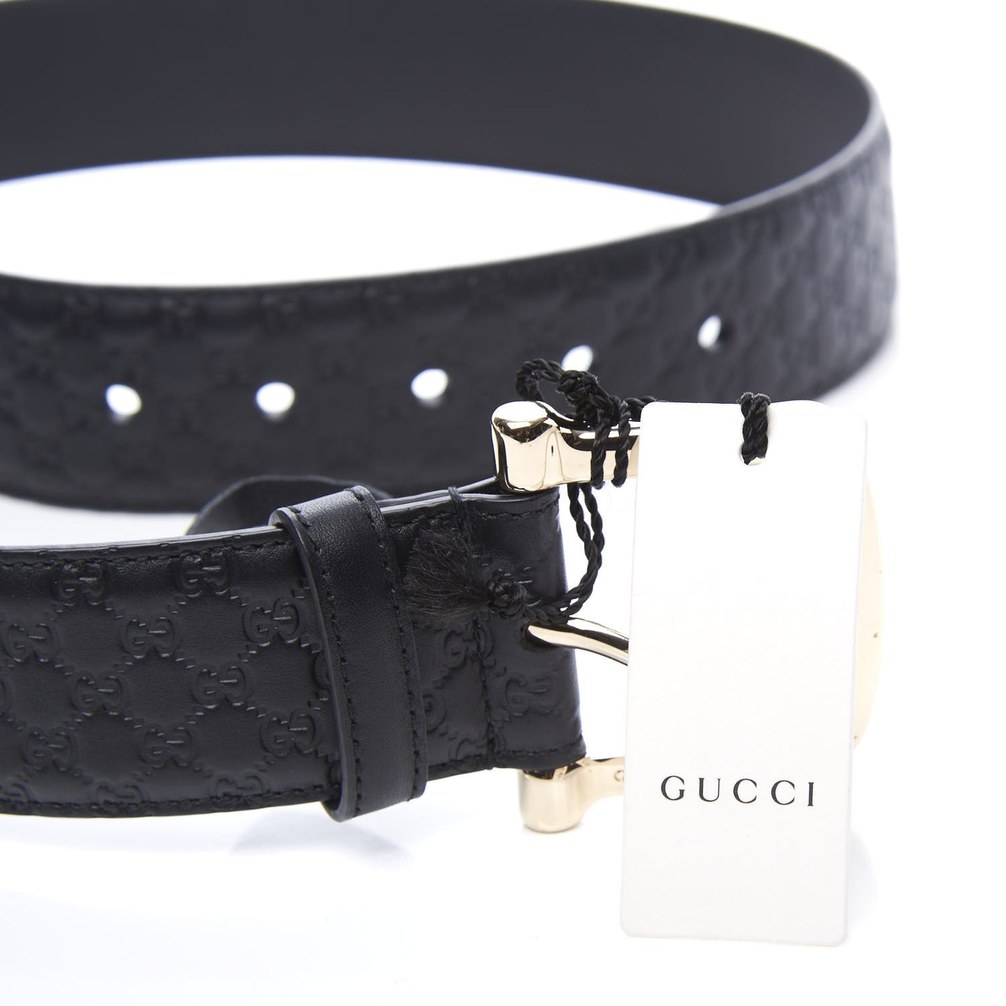 Soft Microguccissima Margaux Calfskin Belt 85 34 Black