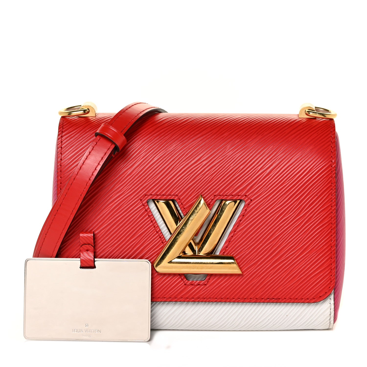 Louis Vuitton Epi Twist Shoulder Bag MM Coquelicot Hot Pink White 1 of 7