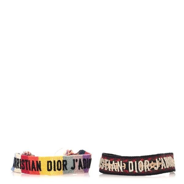 Christian Dior Woven Cotton J'Adior Friendship Bracelet Set