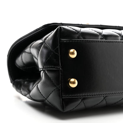 Chanel Calfskin Quilted Extra Mini Coco Handle Flap Black 9 of 10