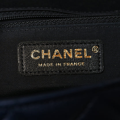 Chanel Lambskin Quilted Medium Elegant CC Flap Navy Black 6 of 10