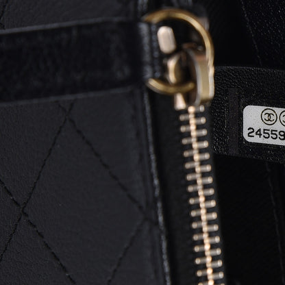 Chanel Shiny Calfskin Goatskin Quilted Small Coco Curve Messenger Flap Black 7 of 8