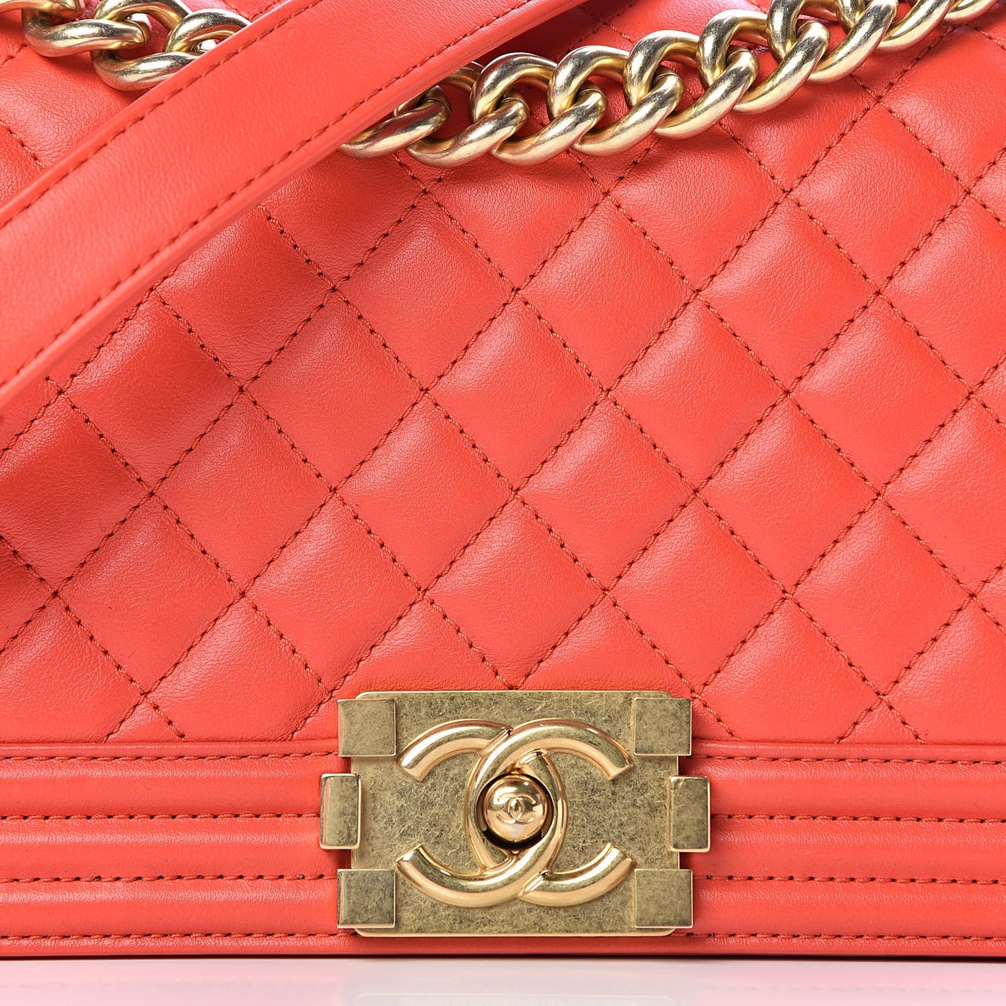 Lambskin Quilted Medium Boy Flap