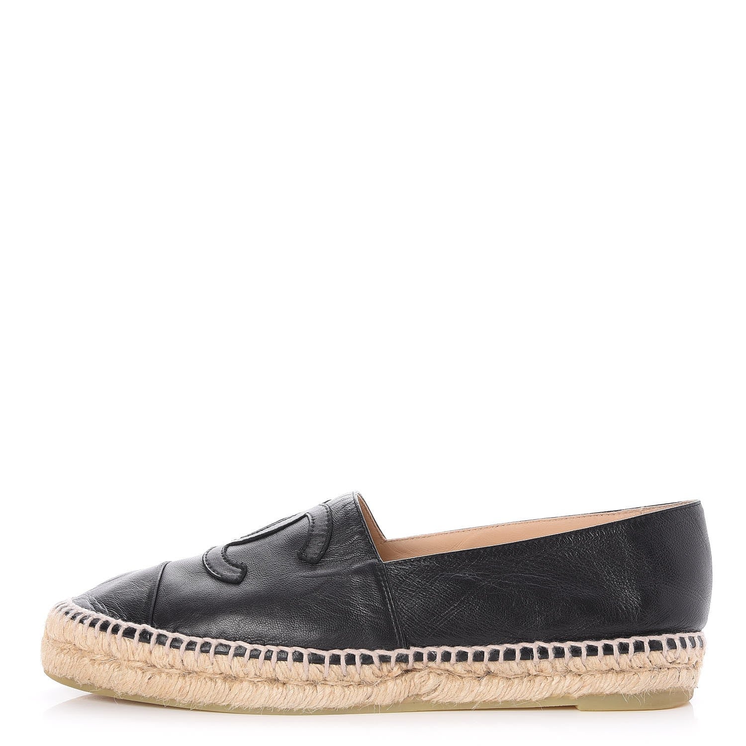 Chanel Lambskin CC Cap Toe Espadrilles 39 Black 1 of 11