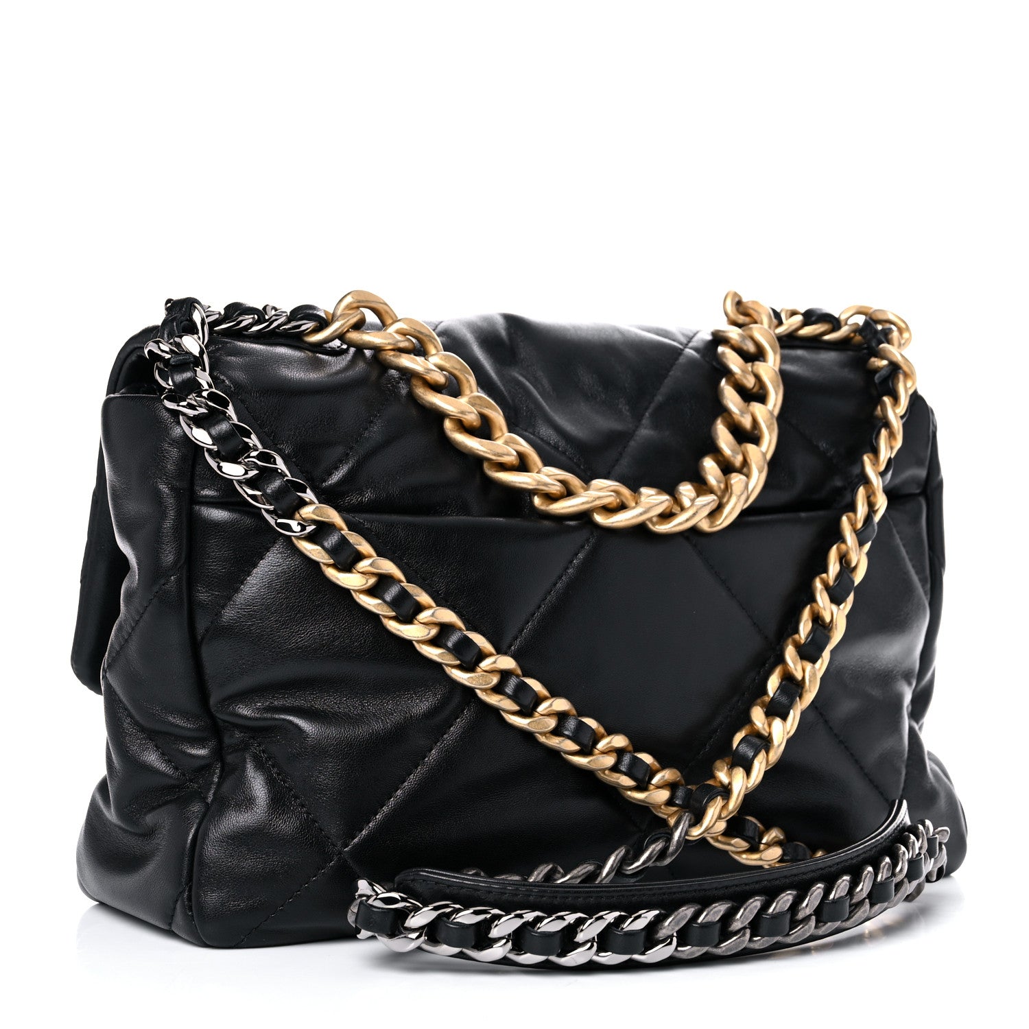 Chanel Lambskin Quilted Large Chanel 19 Flap Black 3 of 12