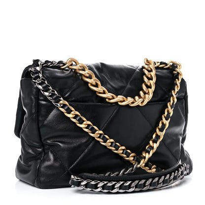Chanel Lambskin Quilted Large Chanel 19 Flap Black 3 of 12