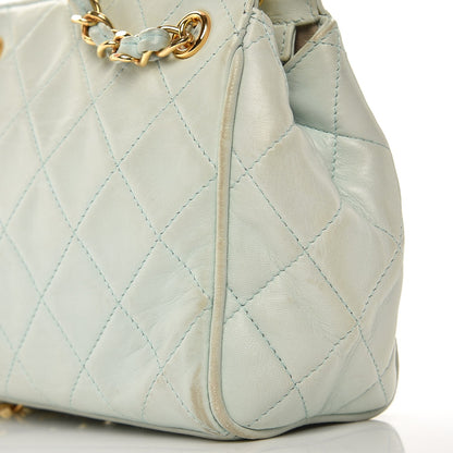 Chanel Lambskin Quilted Small Shoulder Bag Light Green 14 of 16