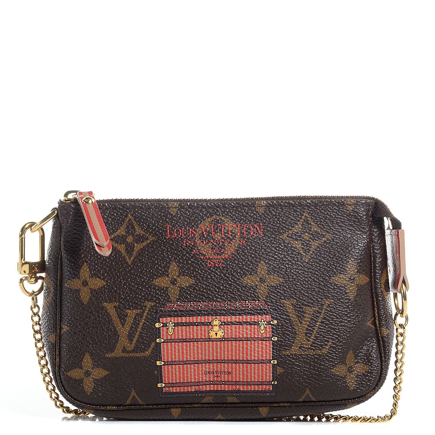 Louis Vuitton Monogram Trunks and Locks Mini Pochette Accessories 1 of 8