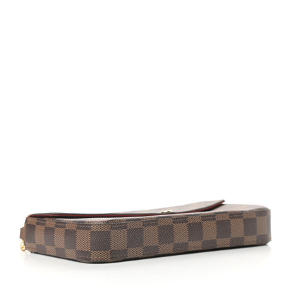 Louis Vuitton Damier Ebene Pochette Felicie Chain Wallet 5 of 10