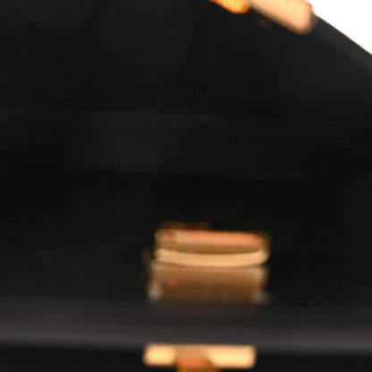 Fendi Vitello Tahiti Burro Medium Peekaboo Iconic Essentially Satchel Tortora Black 5 of 9