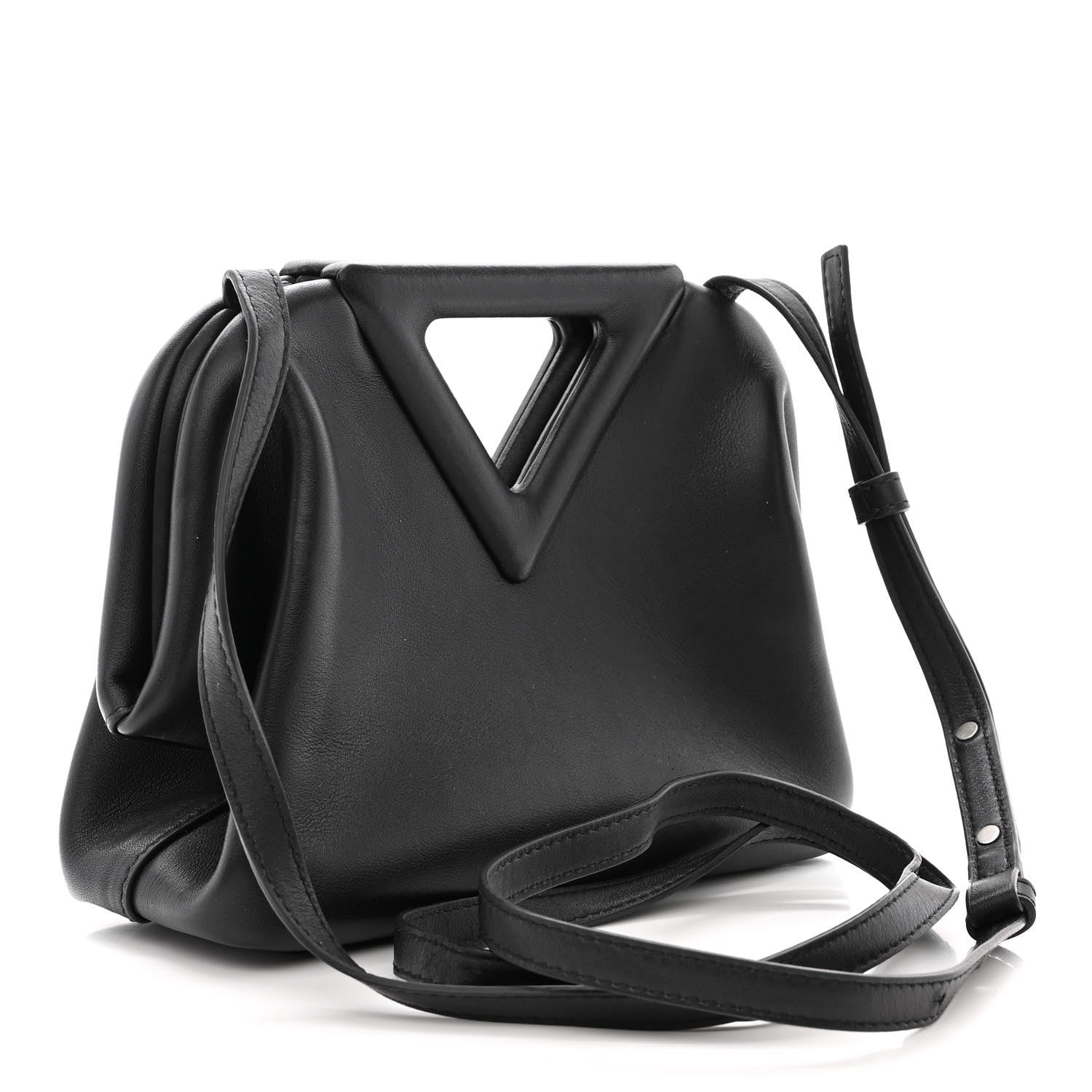 Bottega Veneta Calfskin Small The Point Triangle Bag Black 3 of 9