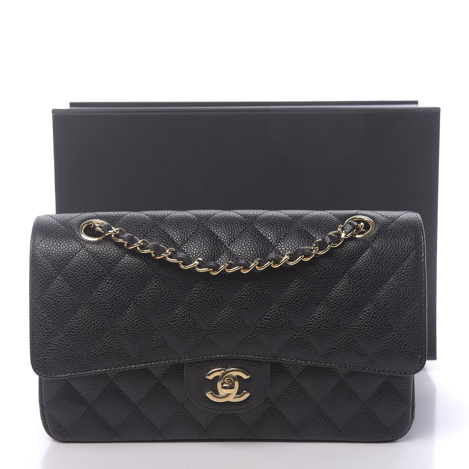 Chanel Caviar Quilted Medium Double Flap Black 11 of 11