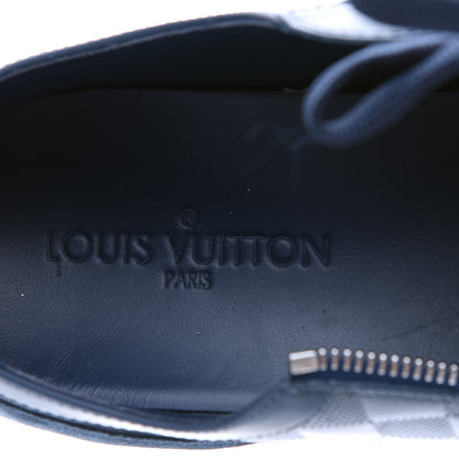 Louis Vuitton Calfskin Suede Damier Infini Mens Aventure Zip Up Sneaker 8 Cosmos 8 of 8