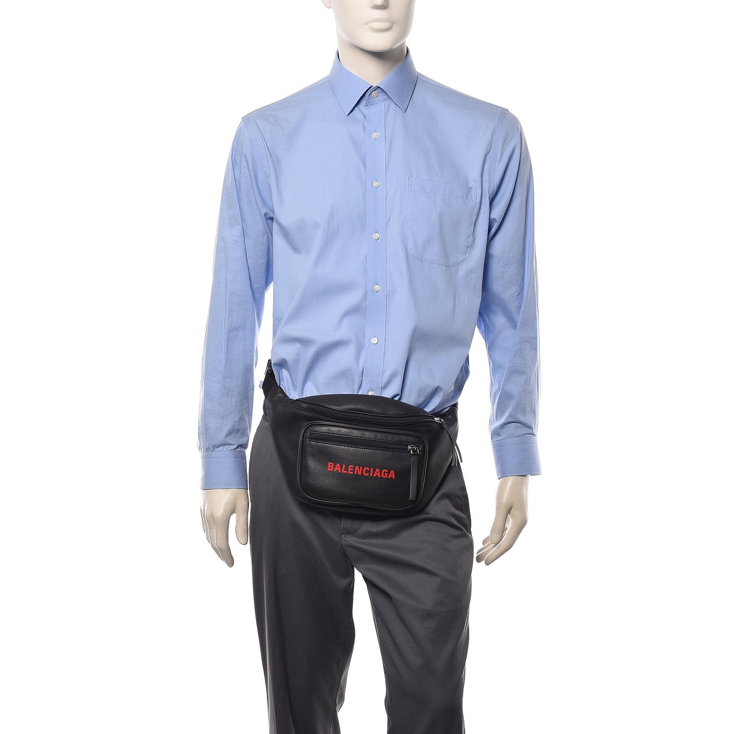 Balenciaga Calfskin Everyday Logo Belt Bag Black 3 of 10