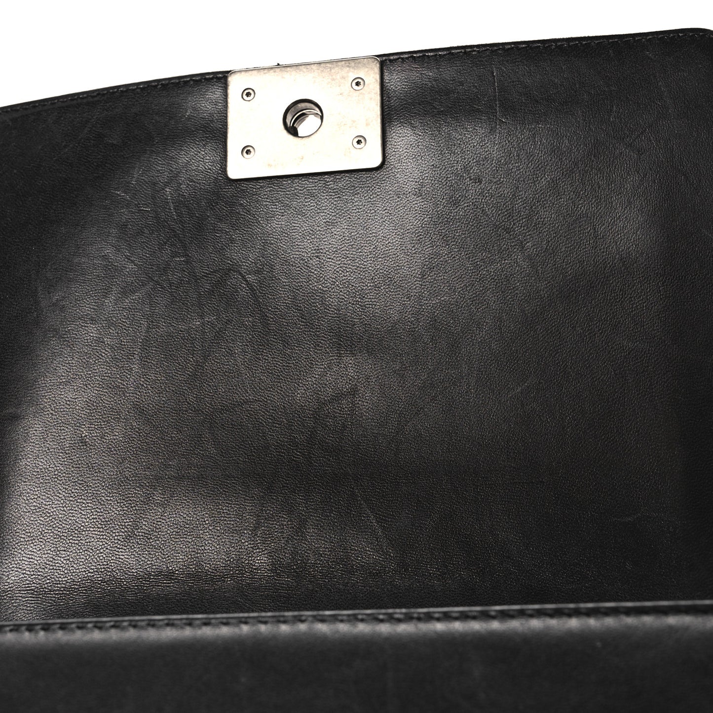 Lambskin Quilted Medium Boy Flap Black