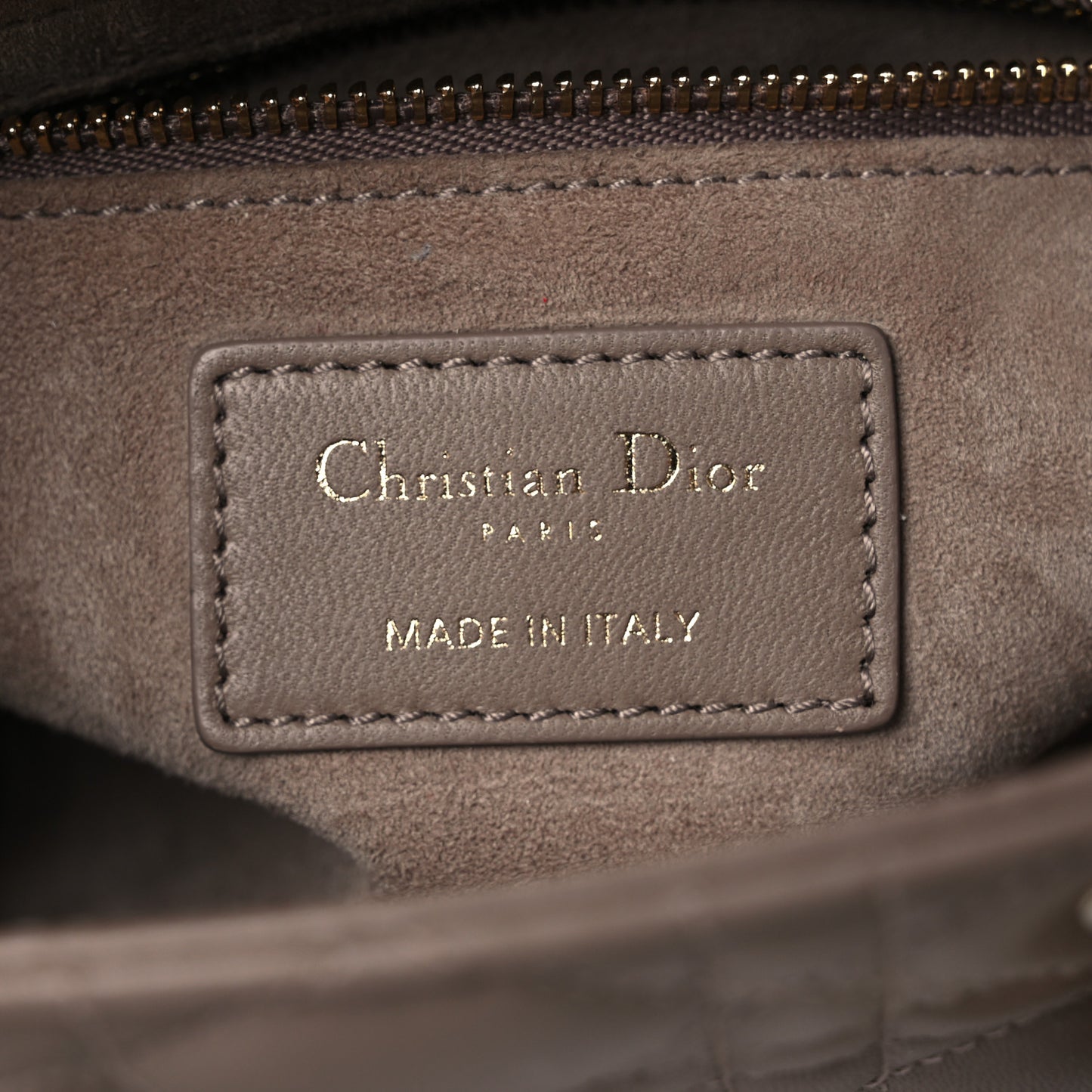Lambskin Cannage Small My ABCDior Lady Dior Warm Taupe