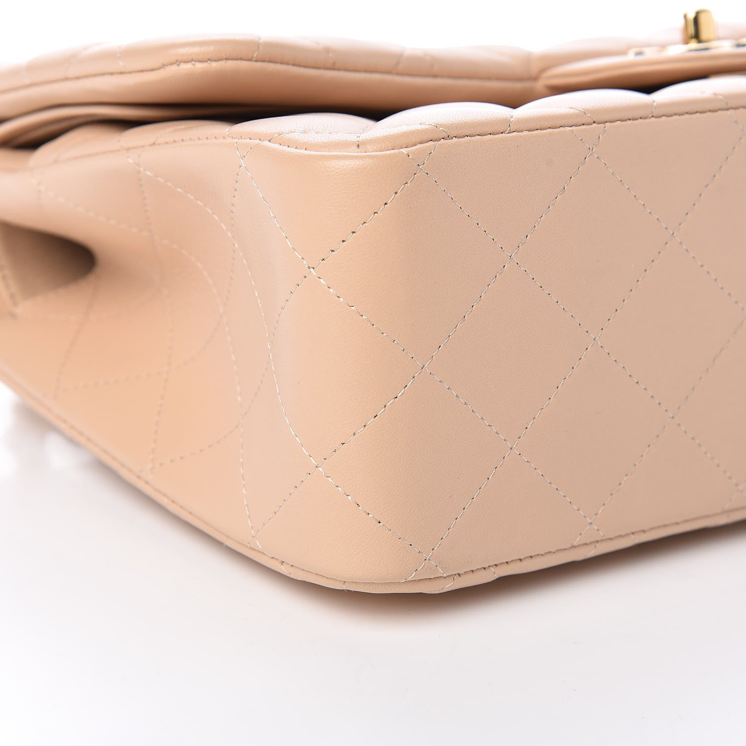 Chanel Lambskin Quilted Jumbo Double Flap Beige Clair 10 of 11