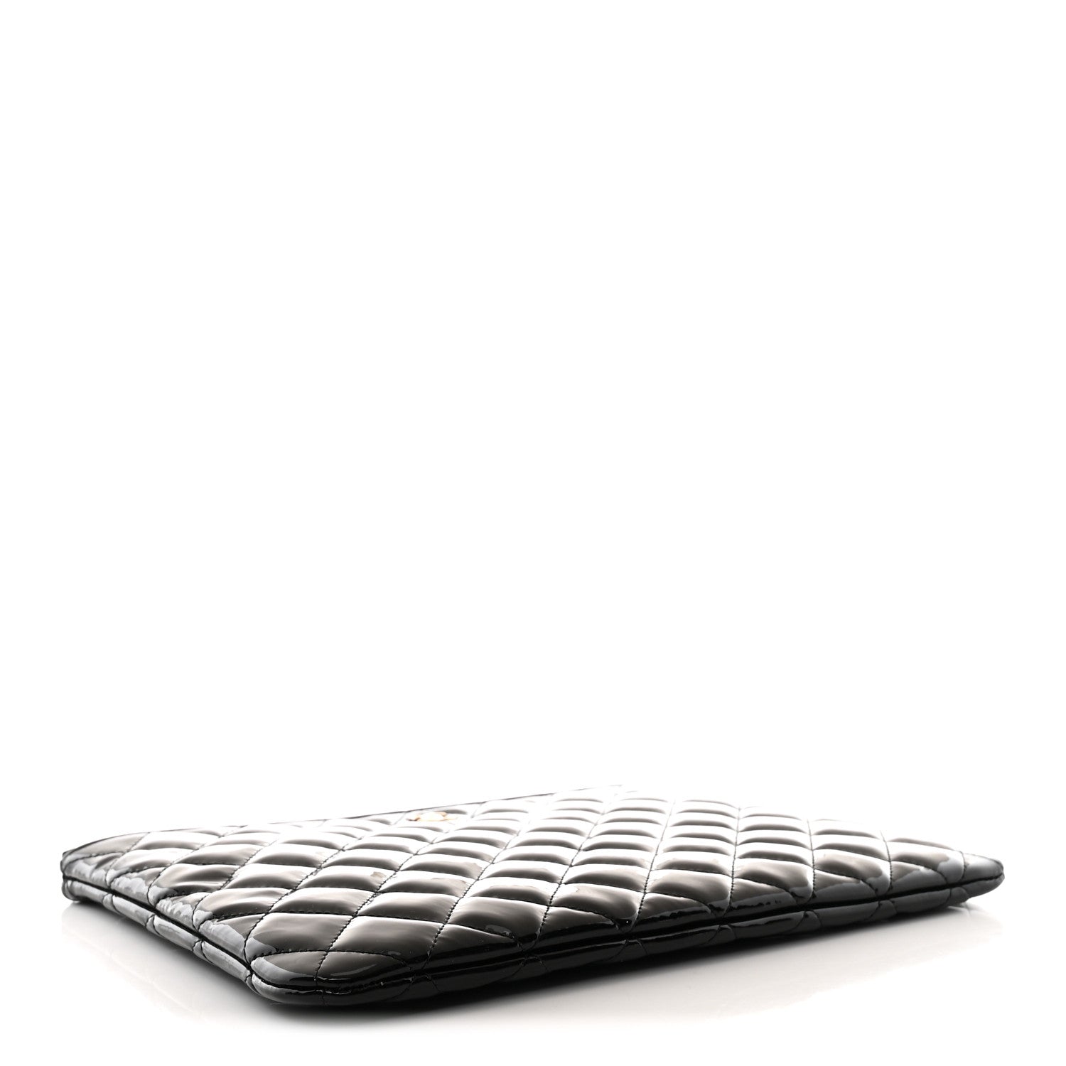 Chanel Patent Calfskin Quilted Medium Cosmetic Case Black 4 of 8
