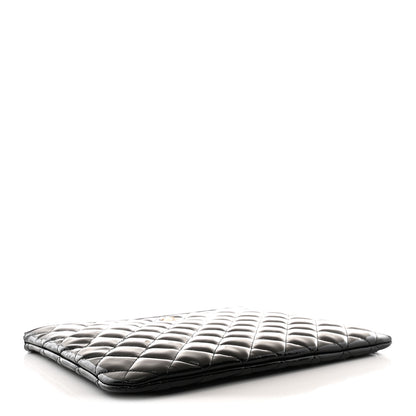 Chanel Patent Calfskin Quilted Medium Cosmetic Case Black 4 of 8