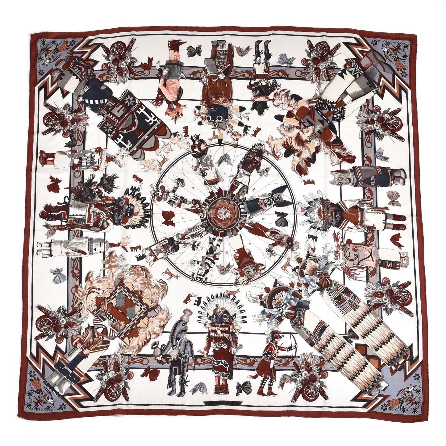 Cashmere Silk Kachinas Shawl 140