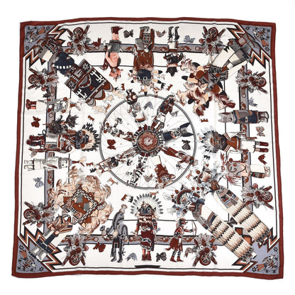 Hermes Cashmere Silk Kachinas Shawl 140 1 of 4