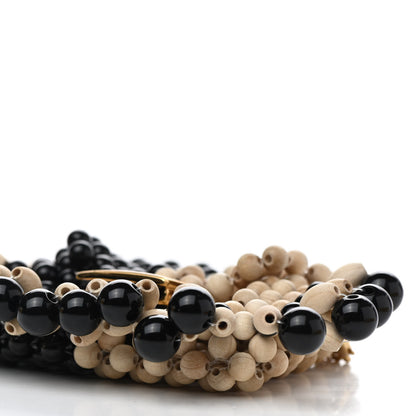 Fendi Acrylic Wood Beaded Pico Baguette Charm Natural 10 of 11