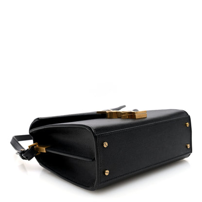 Saint Laurent Grain de Poudre Mini Classic Monogram Cassandra Top Handle Black 4 of 9