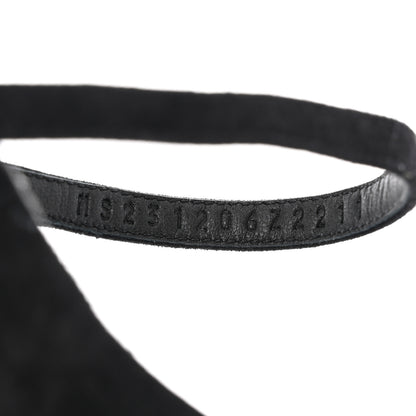 Hermes Suede Goatskin Glam 105 Sandals 38.5 Black 6 of 8