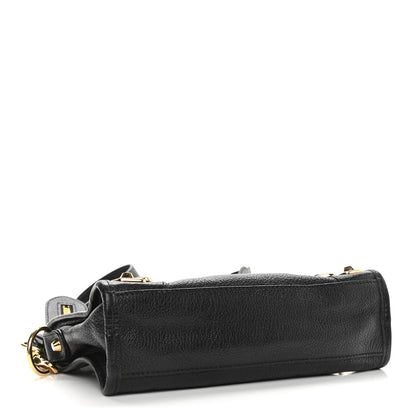 Balenciaga Chevre Gold Metallic Edge Hardware Mini City Black 4 of 12