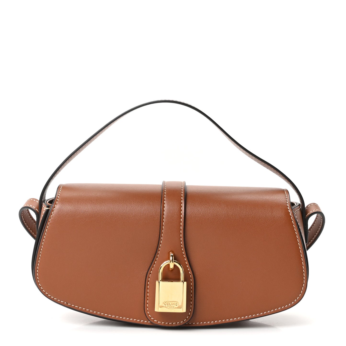 Smooth Calfskin Tabou Clutch on Strap Tan