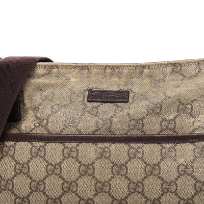 Gucci GG Plus Monogram Medium Flat Messenger Bag Dark Brown 11 of 13