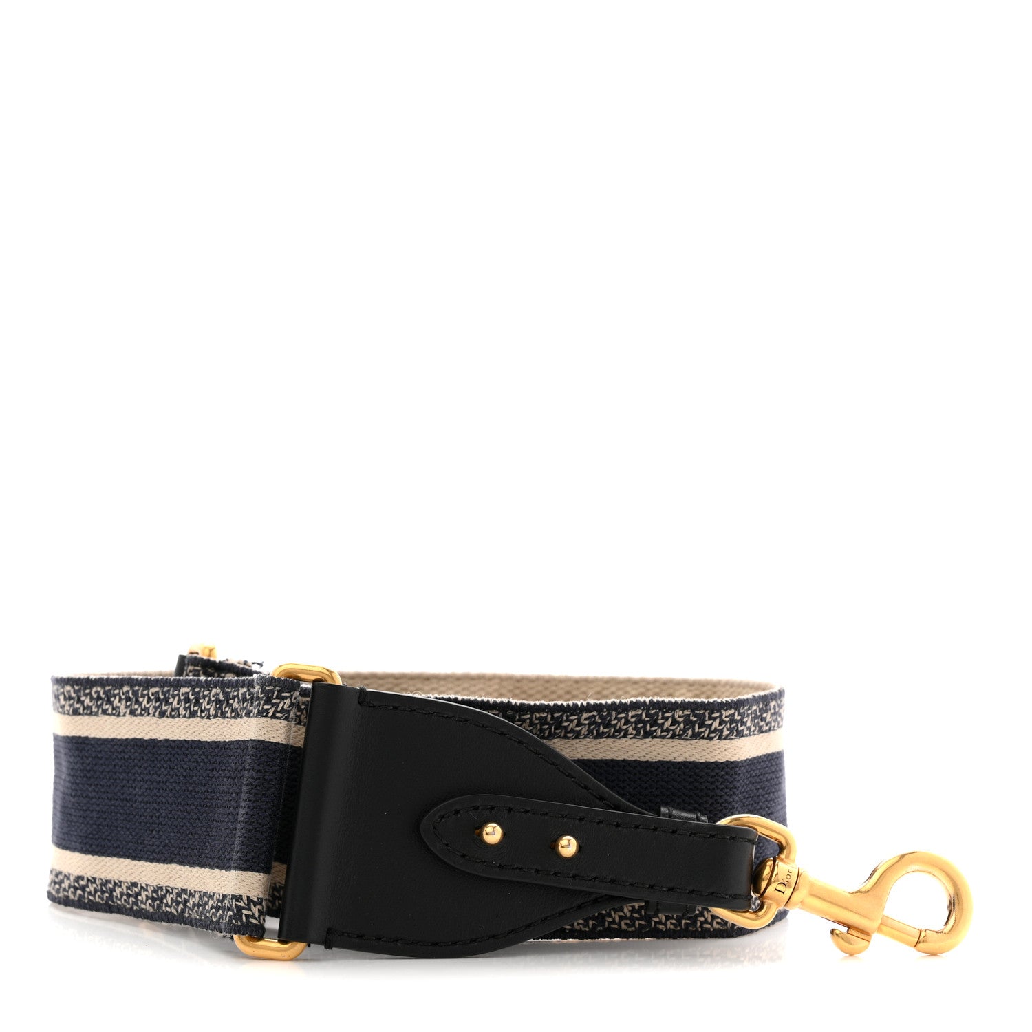 Christian Dior Canvas Embroidered Shoulder Strap Blue 1 of 4