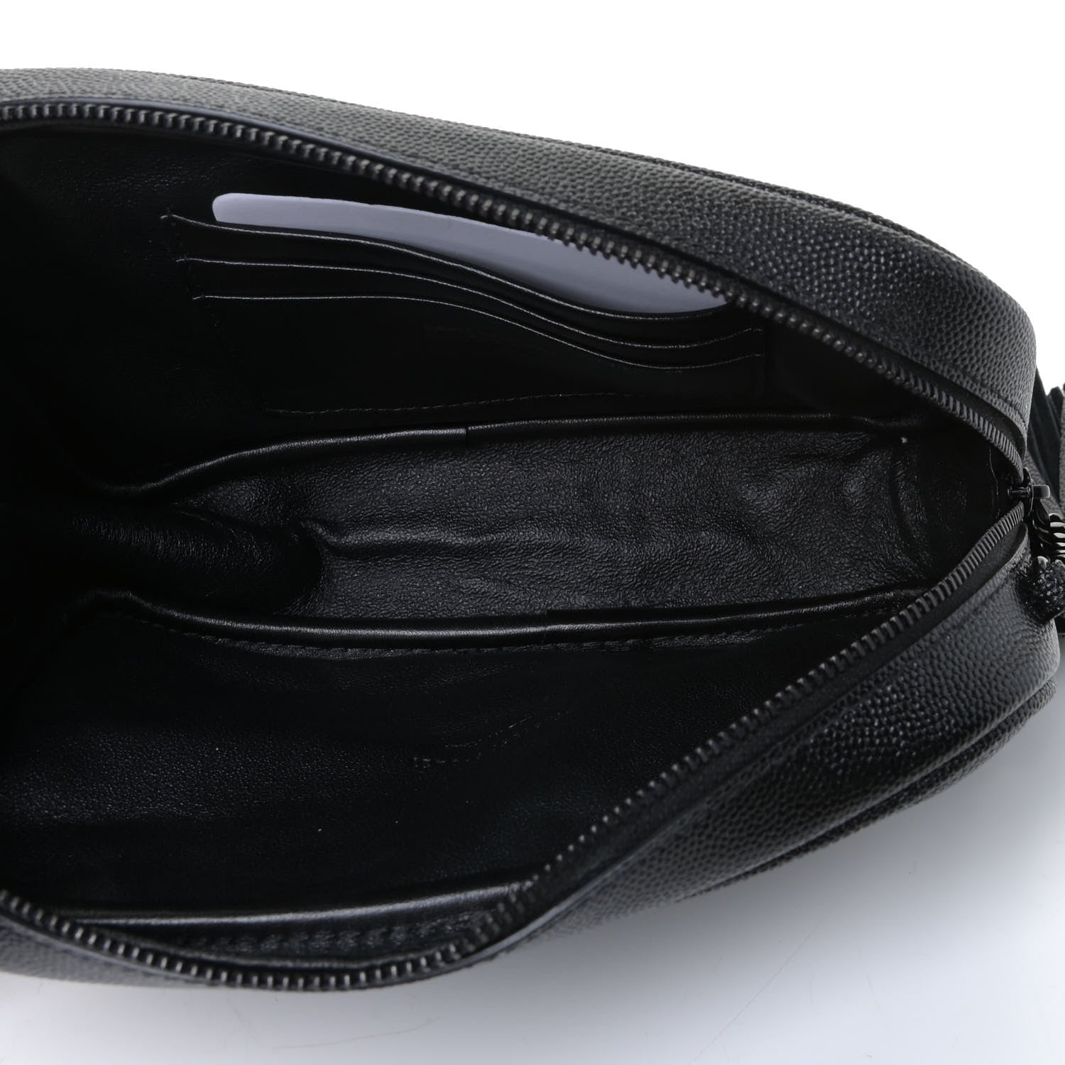 Saint Laurent Grain De Poudre Matelasse Monogram Mini Lou Camera Bag Black 7 of 9