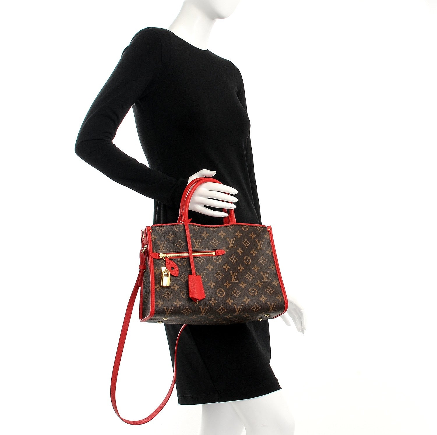 Louis Vuitton Monogram Popincourt PM Red 3 of 9