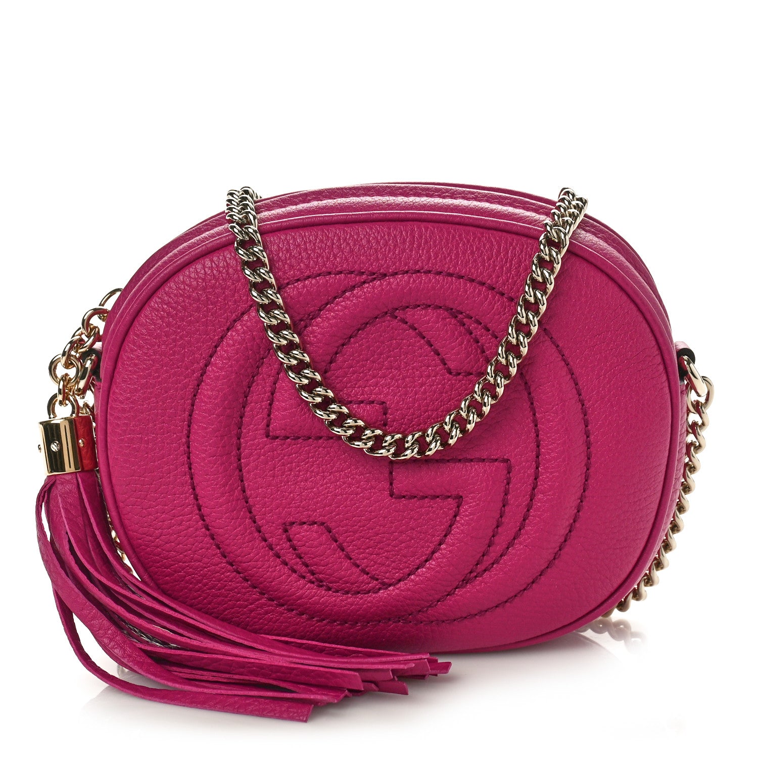Gucci Cellarius Calfskin Mini Soho Chain Bag Bright Bouganville 1 of 9