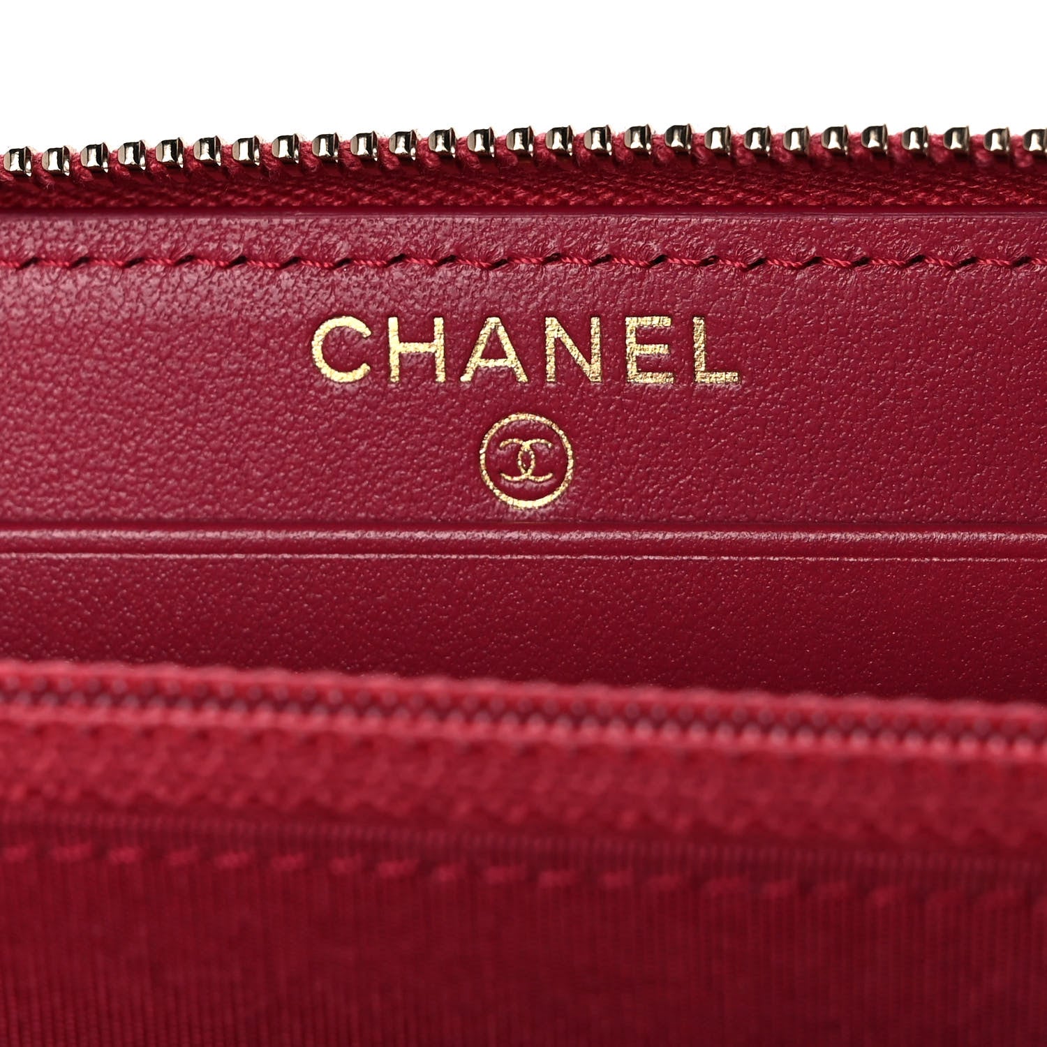 Chanel Lambskin Quilted Chanel 19 Zipped Wallet Dark Pink 6 of 12